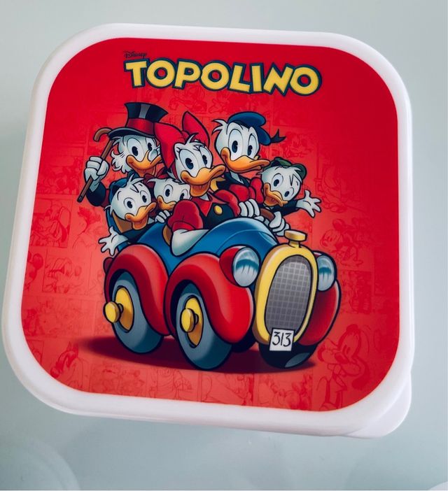 n. 3 porta snack / merenda bambini tema topolino