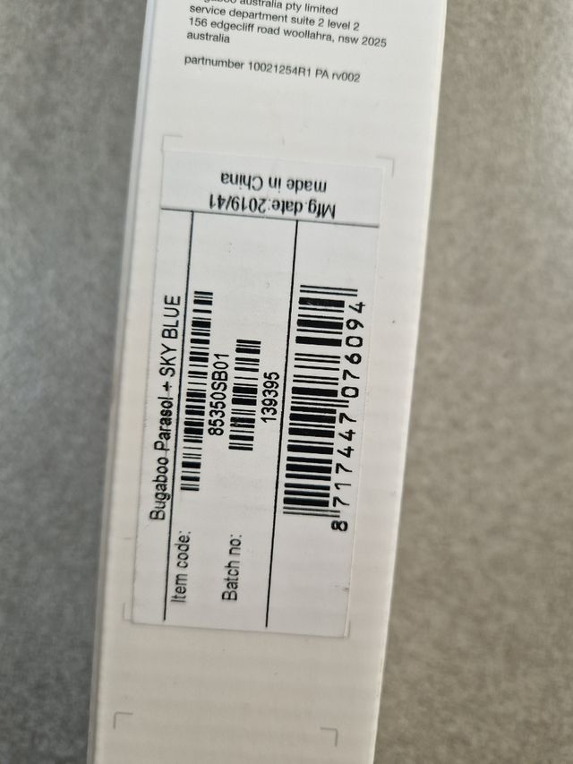 Sombrilla Bugaboo a estrenar Azul Cielo