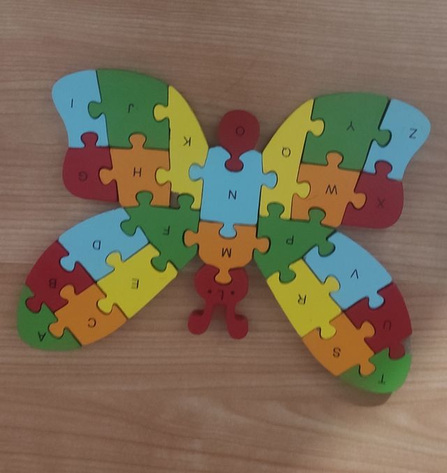 Gioco farfalla puzzle legno