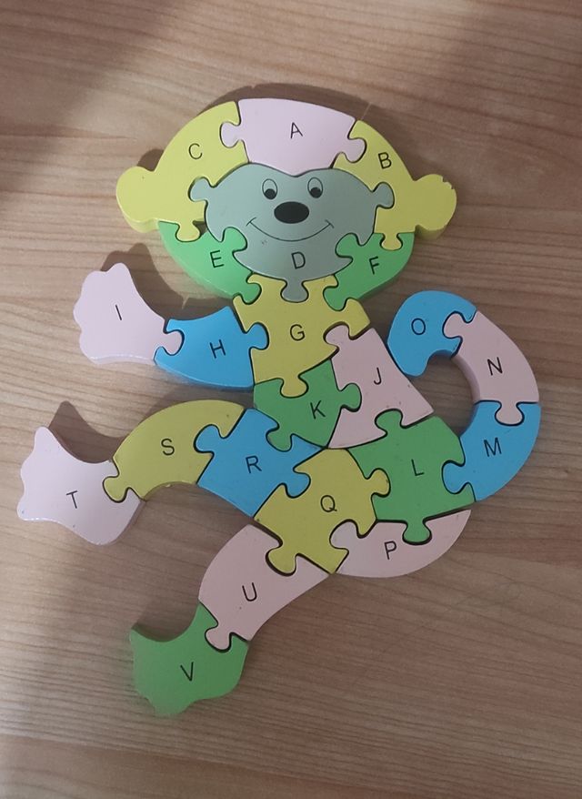 Gioco puzzle scimmia legno