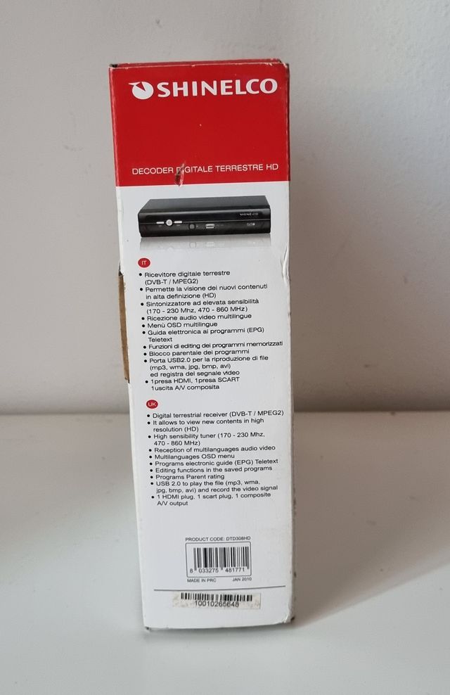 Decoder Digitale Terrestre Shinelco HD DT38HD