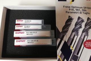 Set frese HPMT metallo duro, mod. 918 , 4 tagli