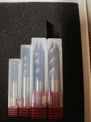 Set frese HPMT metallo duro, mod. 918 , 4 tagli