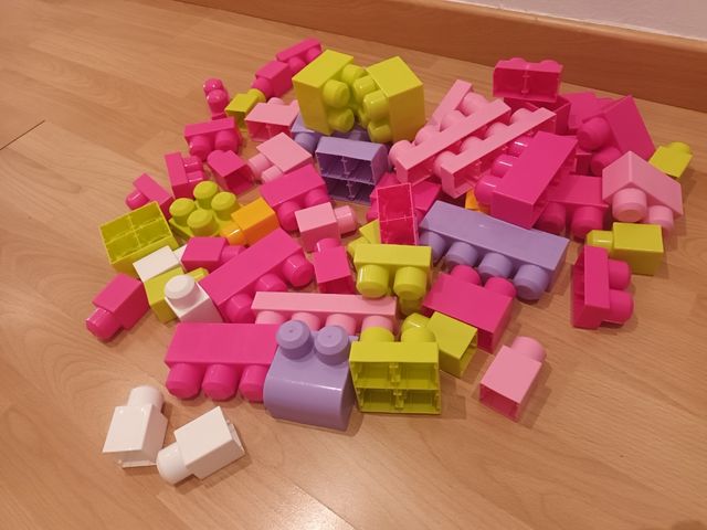 Megablocks rosa, bloques construcción