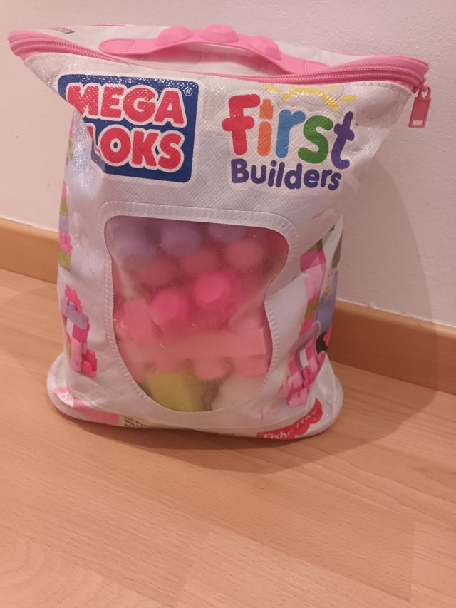 Megablocks rosa, bloques construcción