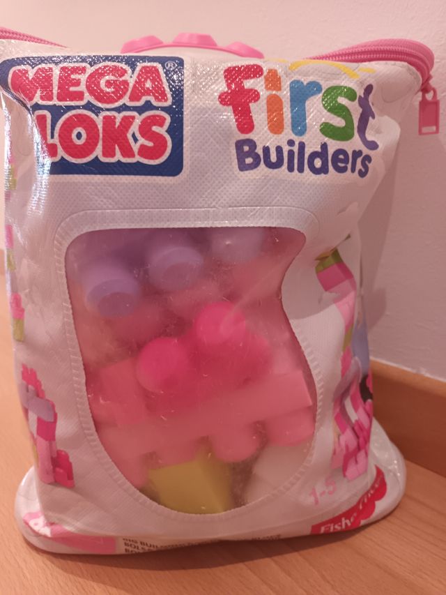 Megablocks rosa, bloques construcción