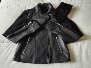 Cazadora piel y ante nueva S