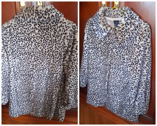 Chaquetón animal print pelito. Talla M