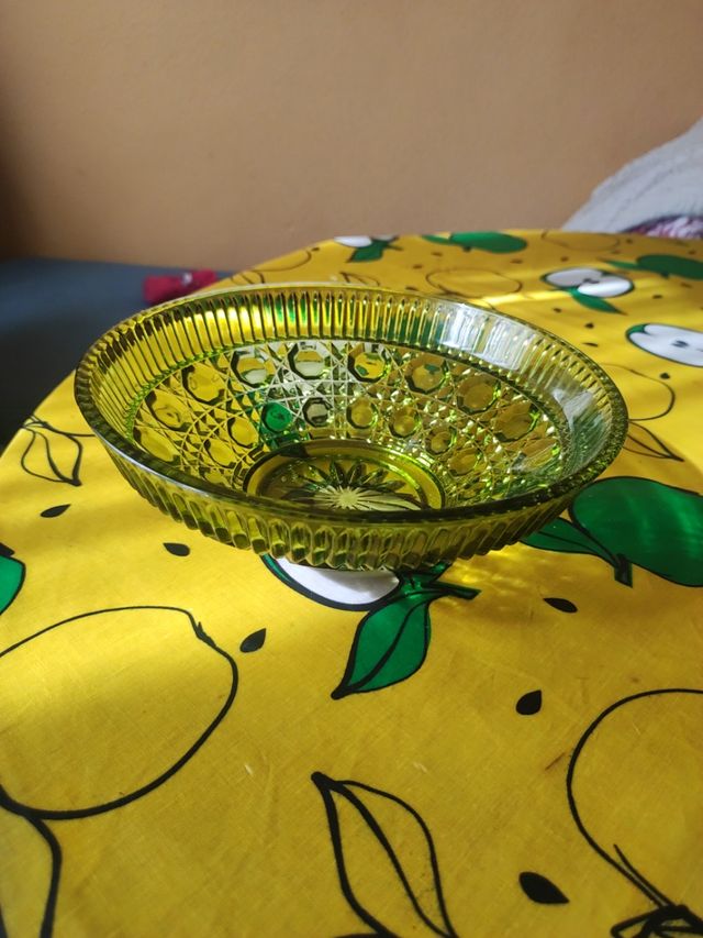 Lote porta velas i bol bombonera vidrio