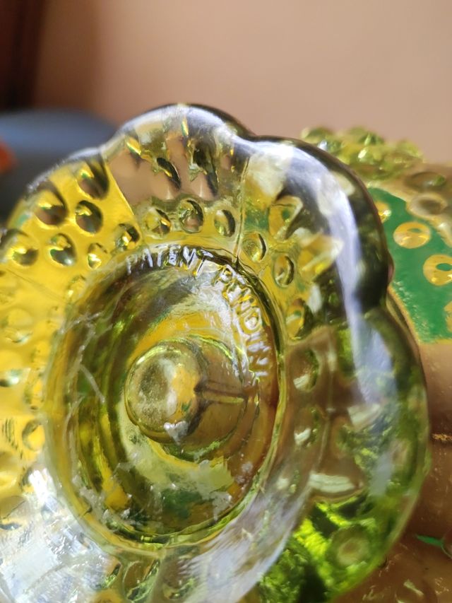 Lote porta velas i bol bombonera vidrio