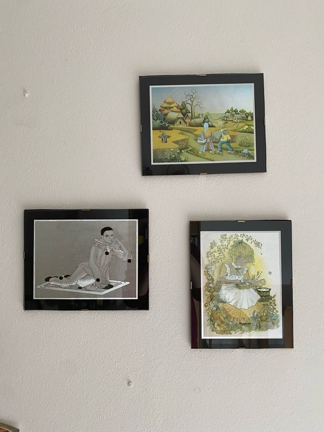 Set 3 quadretti incisi