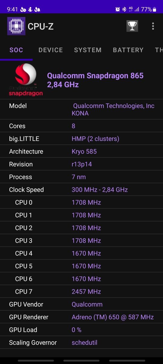 Espejo violeta grande