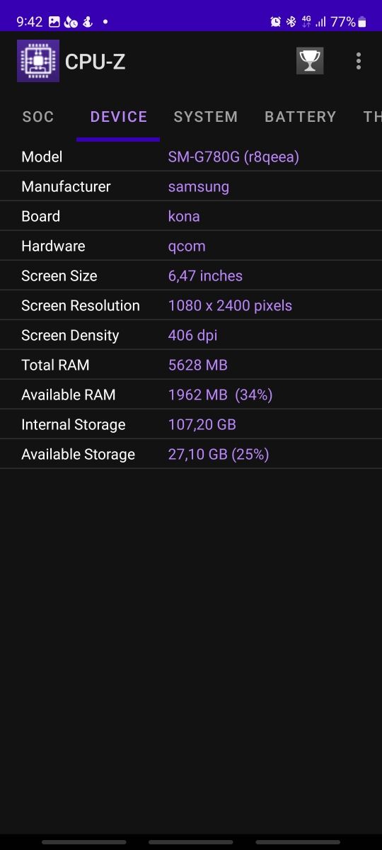 Espejo violeta grande