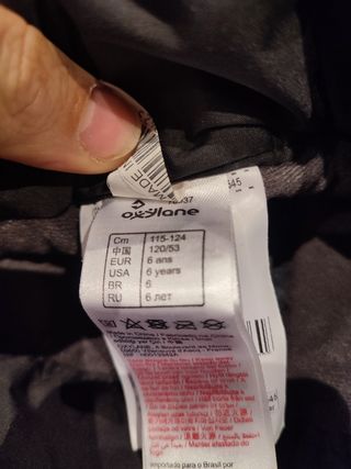 Pantalón nieve talla 6 años 115-124 cm