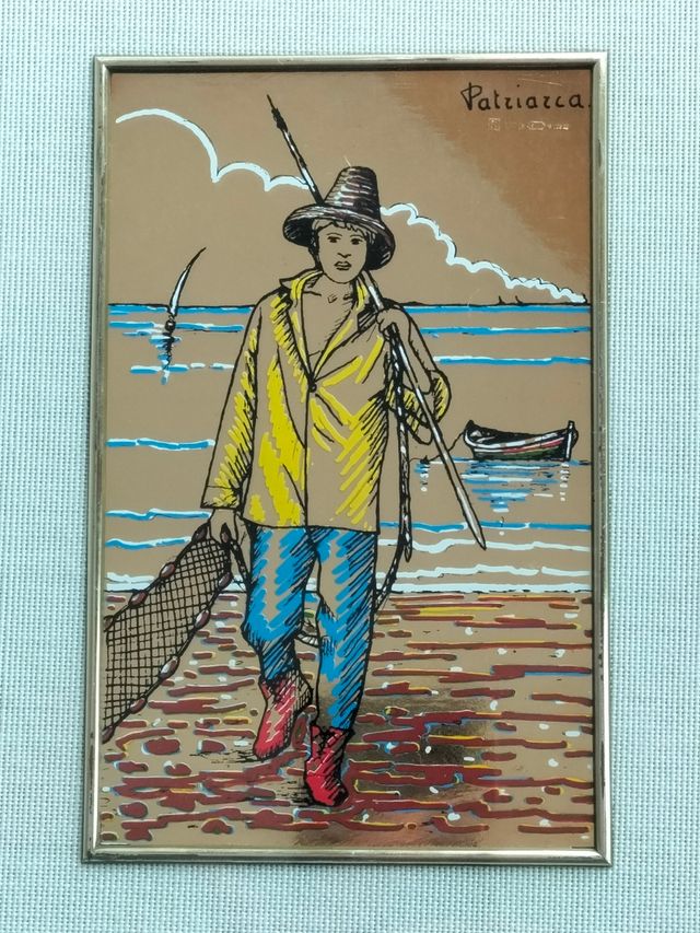 Quadro vintage Foglia Oro 23 Kt - "Patriarca"