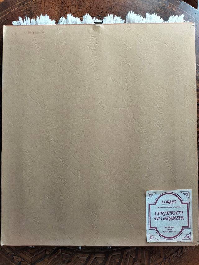 Quadro vintage Foglia Oro 23 Kt - "Patriarca"