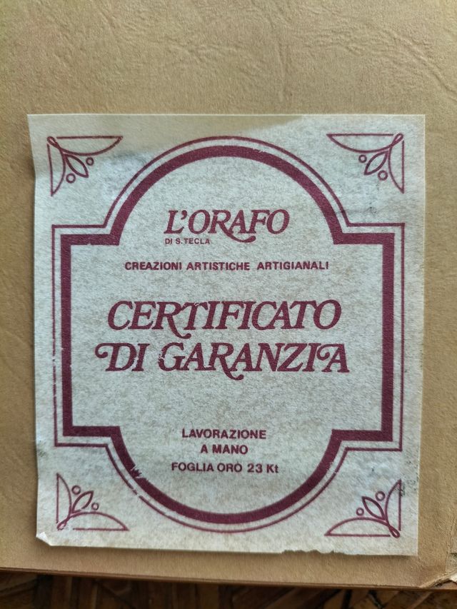 Quadro vintage Foglia Oro 23 Kt - "Patriarca"