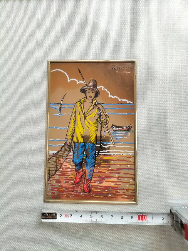 Quadro vintage Foglia Oro 23 Kt - "Patriarca"