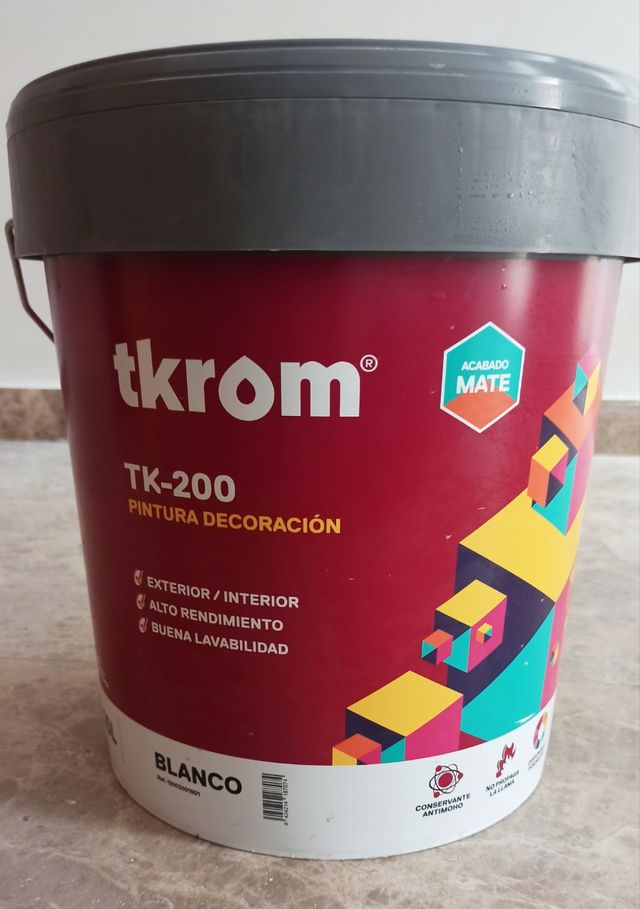 Pintura blanca mate 15 L