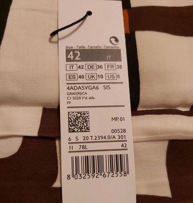 Abito con incrocio fantasia SISLEY nuovo