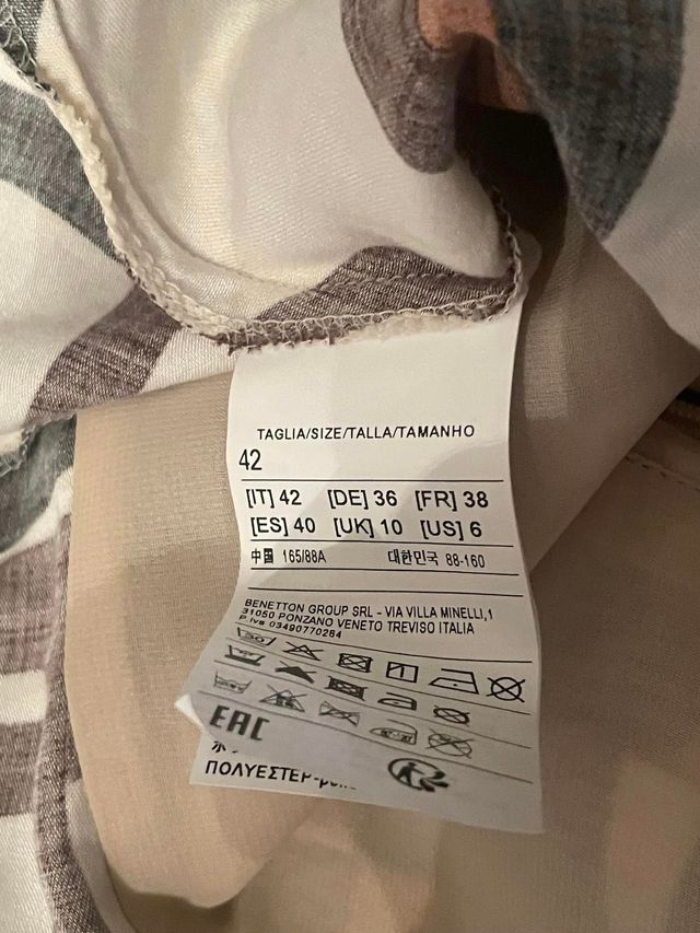 Abito con incrocio fantasia SISLEY nuovo