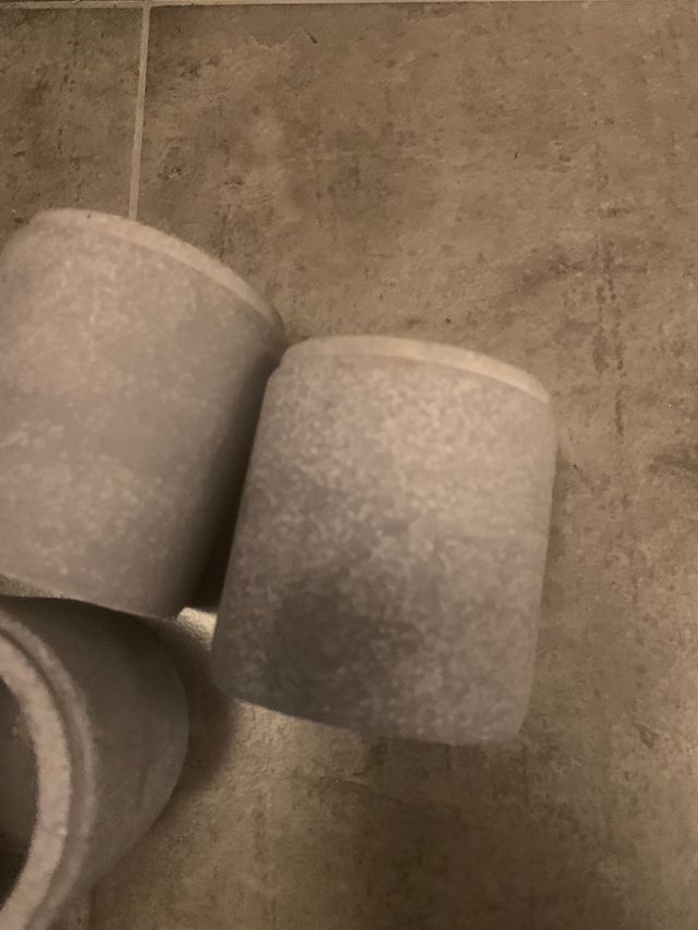 Lote 5 maceteros pequeños gris