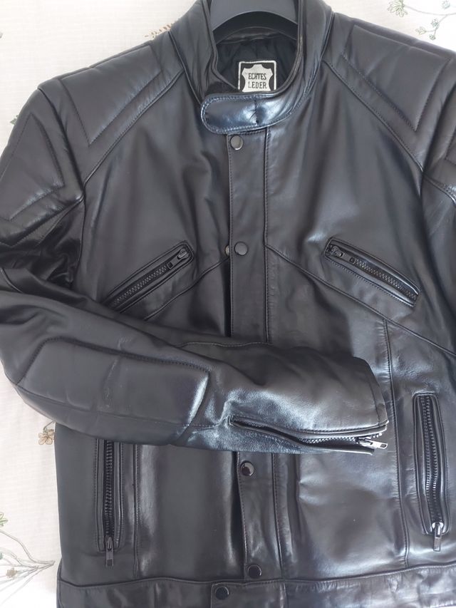 Giacca pelle motociclista TG 54