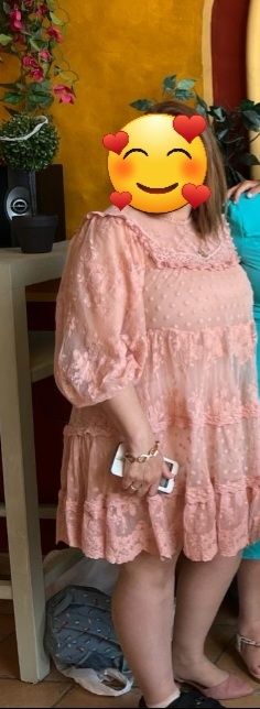 Vestido mujer rosa palo t/40