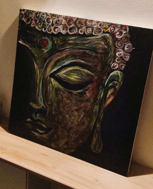 quadro dipinto a mano di Buddah