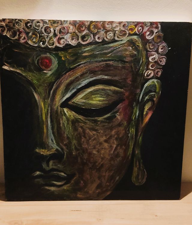 quadro dipinto a mano di Buddah