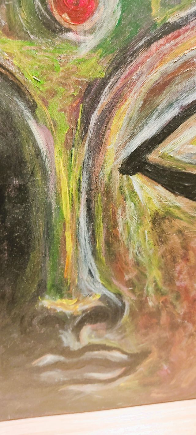 quadro dipinto a mano di Buddah