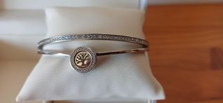 Pulsera doble acero Lotus, joyero regalo