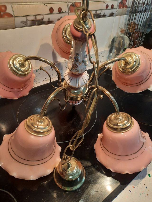 Lampara  de techo con 5 bombillas