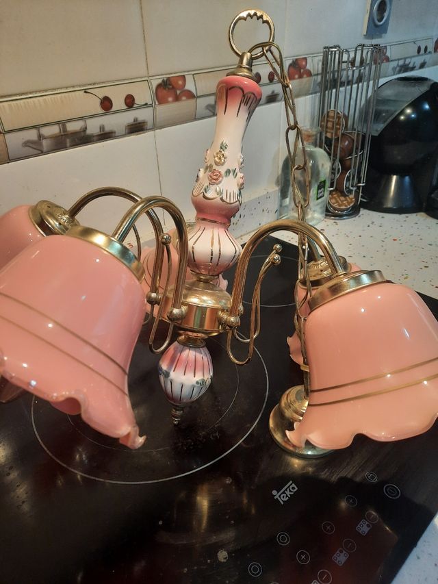 Lampara  de techo con 5 bombillas