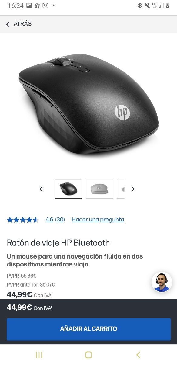 HP travel mouse - Raton viaje bluetooth