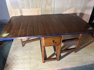 mesa comedor rústica plegable