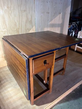 mesa comedor rústica plegable