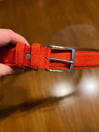 cintura rossa vera pelle