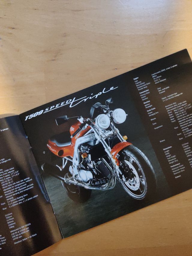 Catálogo motos Triumph 1996