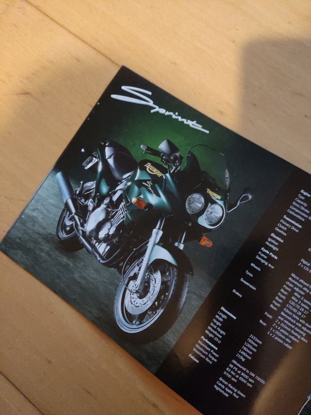 Catálogo motos Triumph 1996