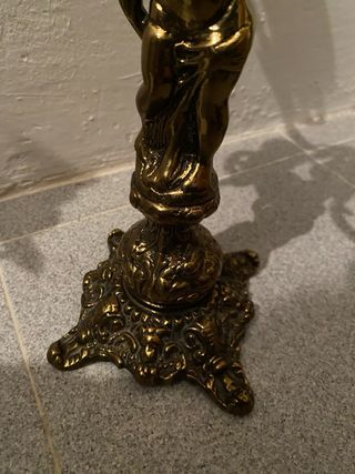 reloj y candelabros bronce