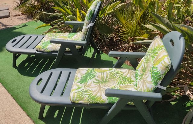 Tumbona de jardín de resina Caimán