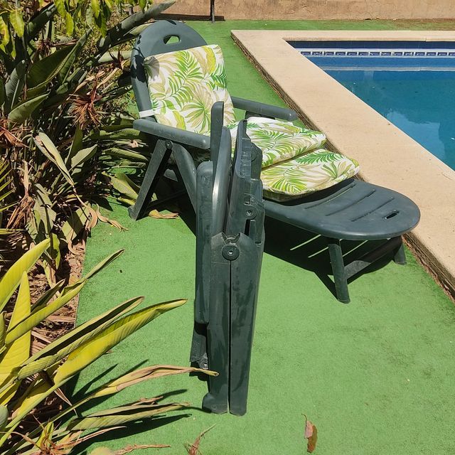 Tumbona de jardín de resina Caimán