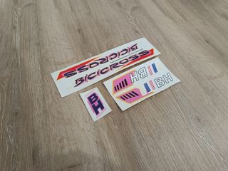 Pegatinas bh bicicross rosa rojo