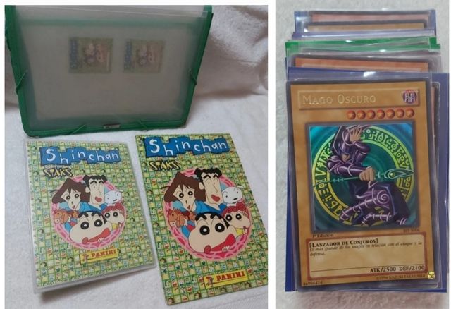album staks Shin-chan / cartas Yu-gi-oh conami