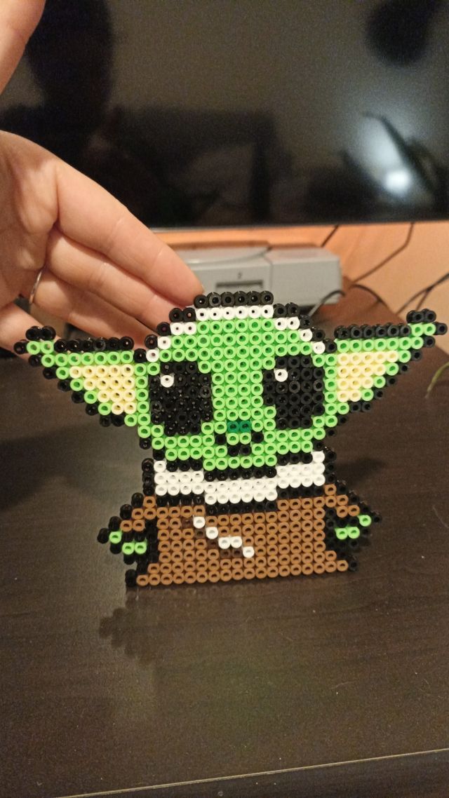 Mini Yoda hama beads