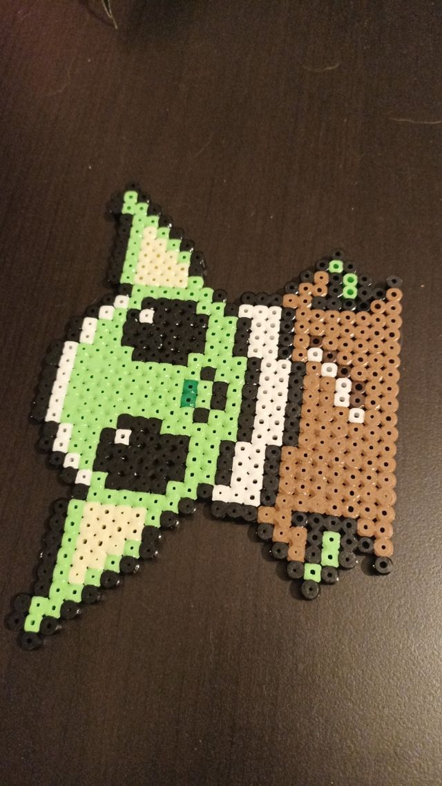 Mini Yoda hama beads