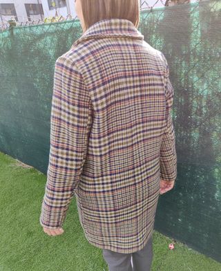 Abrigo paño cuadros