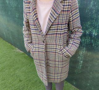 Abrigo paño cuadros