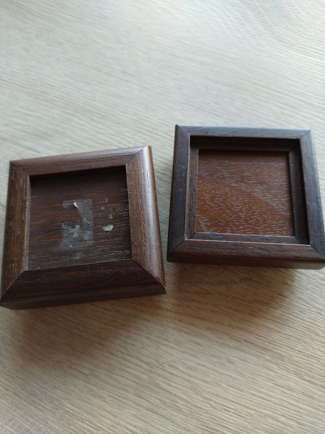 Scatolina argento e legno